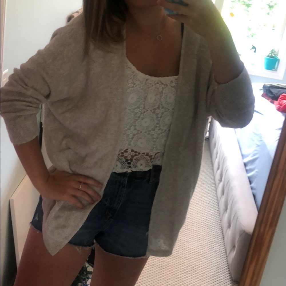 LA Hearts Beige knit cardigan